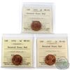 Image 1 : Lot of Canada 1-cent Rotated Dies ICCS Certified - 1972 MS-65 Red, 1976 MS-65 Red & 1977 MS-66 Red. 