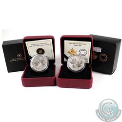 2011 Canada $10 Maple Leaf Forever & 2014 Canada $10 Maple Leaf Fine Silver Coins (Tax Exempt). 2014