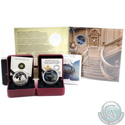 2012 Canada $10 R.M.S. Titanic Fine Silver Coin, 2012 R.M.S. Titanic 25-cent Coloured Coin & 2014 $2