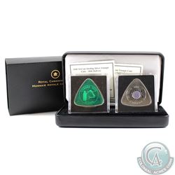 2008 Canada Milk Delivery Sterling Silver & Six String Nation Guitar 50-cent Triangle 2-Coin Set (20