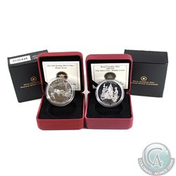 2008 Canada $20 Holiday Carols & 2011 Canada $20 Winter Scene Fine Silver Coins (Tax Exempt). Outer 