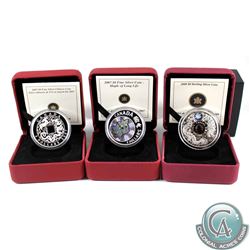 2007 Canada $8 Chinese Square Hole Coin, 2007 $8 Maple of Longevity (capsule lightly scratched) & 20