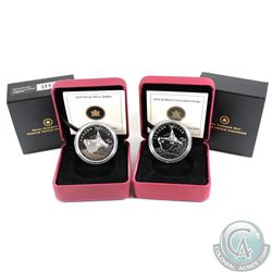 2010 Canada Proof Silver Dollar & 2010 Canada Brilliant Uncirculated Dollar. 2pcs