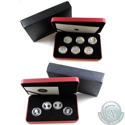 2004 Canada 50-cent Queen Elizabeth II 4-coin Effigy & 2005 50-cent Battle of Britain 6-coin Sterlin