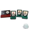 Image 1 : 2002-2005 Canada Proof Silver Dollars Encapsulated in Original Display Boxes with COA (2002 is toned