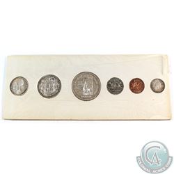 1958 Canada Proof-Like Set in Original White Cardboard. Coins contain consistent natural toning thro