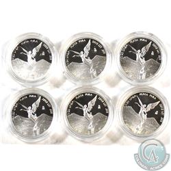 2009-2010 Mexico Libertad 1/20oz Fine Silver Coins (TAX Exempt). You will receive 1x 2009 & 5x 2010.