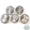 Image 1 : 2013 Silver Shield 1oz Fine Silver Rounds with 5 Different Designs (TAX Exempt). You will receive th