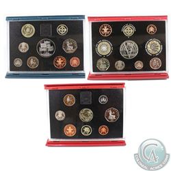 1995, 1996, 2001 United Kingdom Proof Coin Set Collection. Sets come with original mint packaging an