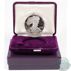 1988 United States 1oz Fine Silver Proof American Eagle (TAX Exempt). Original mint packaging with C