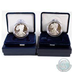 1996 & 2008 United States 1oz Fine Silver Proof American Eagles (TAX Exempt). Original mint packagin