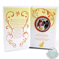 2015 Niue $2 Disney Princesses - Belle Proof Silver Coin (TAX Exempt). Please note there is a faint 