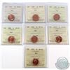 Image 1 : Lot of Canada 1-cent ICCS Certified MS-66 Red - 1997-2002 & 2002P. 7pcs