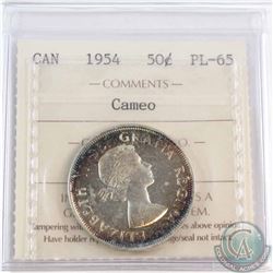 1954 Canada 50-cent ICCS Certified PL-65 Cameo