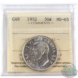 1952 Canada 50-cent ICCS Certified MS-65