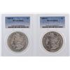 Image 1 : Lot of 1884-O & 1885-O $1 Morgan Silver Dollar Coins PCGS MS63