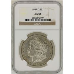 1884-O $1 Morgan Silver Dollar Coin NGC MS65