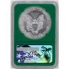 Image 2 : 2017 $1 American Silver Eagle Coin NGC MS70 Early Releases Green Core