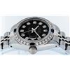 Image 5 : Rolex Ladies Stainless Steel Black Diamond & Sapphire Datejust Wristwatch