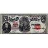 Image 1 : 1907 $5 Woodchopper Legal Tender Note