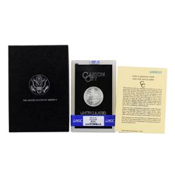 1883-CC $1 Morgan Silver Dollar Coin GSA NGC MS62+ w/Box & COA