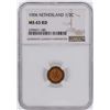 Image 1 : 1906 Netherland 1/2 Cent Coin NGC MS65RD
