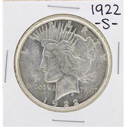 1922-S $1 Peace Silver Dollar Coin