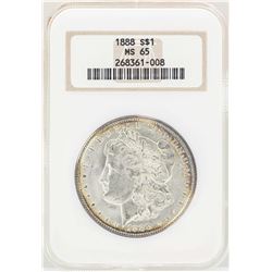1888 $1 Morgan Silver Dollar Coin NGC MS65