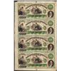 Image 1 : Uncut Sheet of 1800's $50 Citizens Bank of Louisiana Obsolete Notes