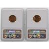 Image 2 : Lot of 1957 & 1957-D Lincoln Wheat Penny Coins NGC MS66RD