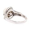 Image 3 : 14KT White Gold 0.35 ctw Diamond and Pearl Ring