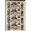 Image 1 : Uncut Sheet of 1800's $20 Canal Bank Obsolete Notes