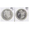 Image 1 : Lot of (2) 1881-S $1 Morgan Silver Dollar Coins