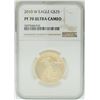 Image 1 : 2010-W $25 American Gold Eagle Coin NGC PF70 Ultra Cameo
