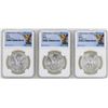 Image 1 : Lot of 1982Mo/1983Mo/1985Mo Mexico Libertad Onza Silver Coins NGC MS66