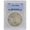 Image 1 : 1923 $1 Peace Silver Dollar Coin PCGS MS63