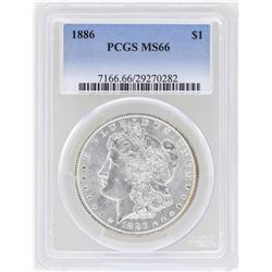 1886 $1 Morgan Silver Dollar Coin PCGS MS66