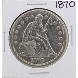 1870 $1 Seated Liberty Silver Dollar Coin