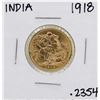 Image 1 : 1918-I Indian Bombay Great Britain George Sovereign Gold Coin