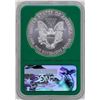 Image 2 : 2017 $1 American Silver Eagle Coin NGC MS70 Early Releases Green Core