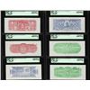 Image 1 : Set of (6) Chemicograph Back Confederate Currency Note PCGS Superb Gem New 68PPQ