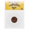 Image 1 : 1866-A Germany Prussia Wilhelm AE Pfennig ANACS MS62Rb