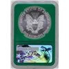 Image 2 : 2017 $1 American Silver Eagle Coin NGC MS70 Early Releases Green Core