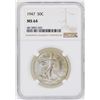 Image 1 : 1947 Walking Liberty Half Dollar Coin NGC MS64