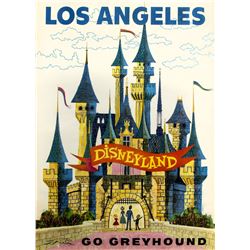 "Go Greyhound" Disneyland Travel Poster.