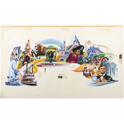 Original Painting of Disneyland Attractions.