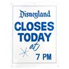 Image 1 : Disneyland Early Closure Sign.