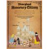 Image 1 : "Disneyland Honorary Citizen" Certificate.