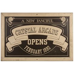 "Crystal Arcade" Refurbishment Sign.