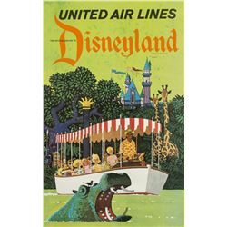 United Air Lines Disneyland Travel Poster.